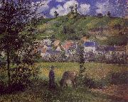 Camille Pissaro Landscape at Chaponval oil on canvas